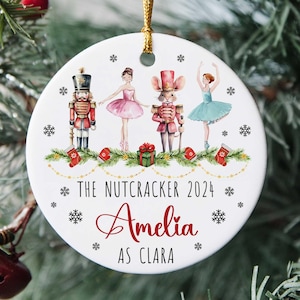 Personalized Nutcracker Ballet Ornament, Nutcracker Christmas, Nutcracker Ballet Clara Christmas Gift, Cute Girl Ornament, Gift For Kids