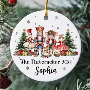 Personalized Nutcracker Ornament, Nutcracker Christmas Gift, Nutcracker Ballet Ornament, Cute Girl Ornament, Gift For Kids, Christmas Gift