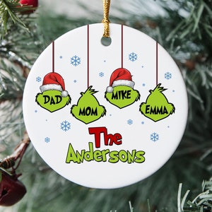 Personalized Name Family Christmas Ornament, Family Ornament, Christmas Ornament, Family Keepsake Gifts, Custom Family Gift