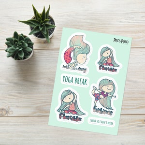 Stickervellen yogahouding - flexibele, evenwichts- en mindfulness-stickers motiverende yoga kunstplanner en dagboekstickers - wellnesscadeau