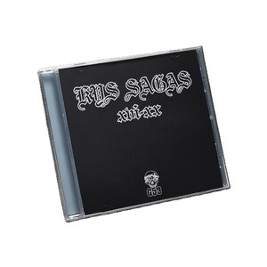 May include: A CD case with a black cover. The cover displays the text "RUS SAGAS" in a gothic font, with "xvi-xx" and a skull graphic with "G59" below. The case is made of clear plastic.