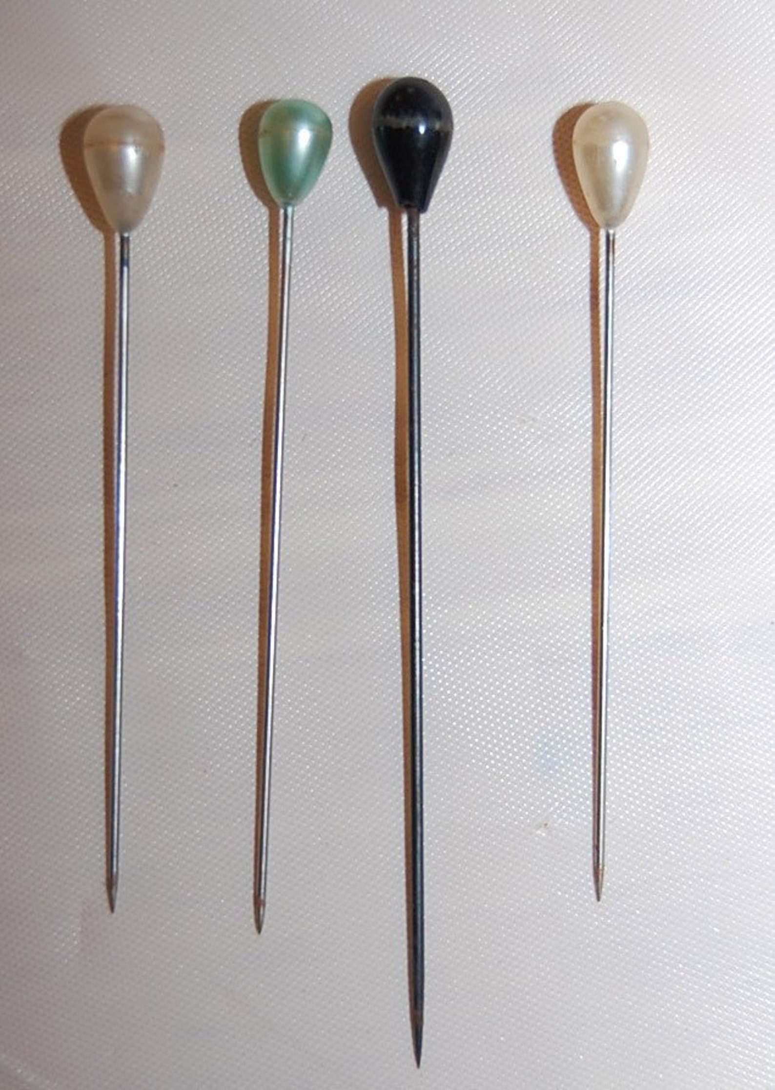 Four Antique Faux Pearl Hat Pins from the 1940s FREE USA Etsy