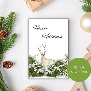 Carte de joyeuses fêtes, carte de Noël de luxe, joyeuses fêtes, cartes de Noël, carte de voeux, impression de carte de Noël A5, carte de voeux festive