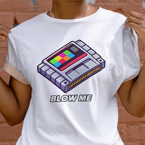 Retro Game Cartridge Meme Tee: Funny Gamer 100% Cotton Shirt