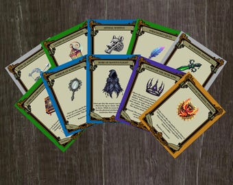 Dnd Magic Item Cards PDF Fillable Customizable Printable Accessory
