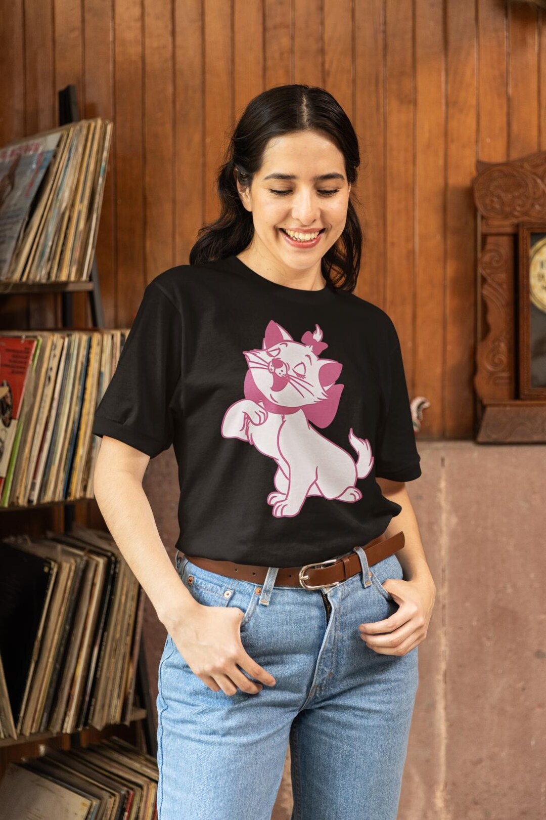 Kawaii Marie Cat Print Girls Clothes Fashion Ropa Aesthetic Disney T ...