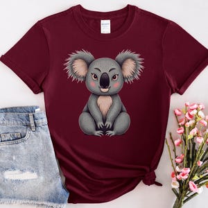 Cute Koala Graphic Tee Adorable Animal Design Aussie Wildlife Shirt T-Shirt for Nature Lovers