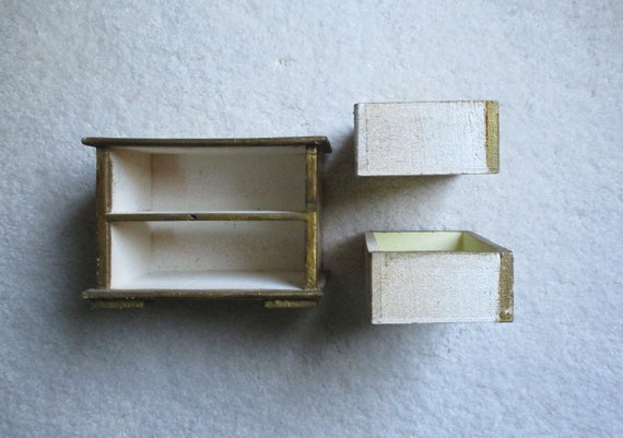 Vintage Florentine Footed Two Drawer Jewelry Box … - image 8