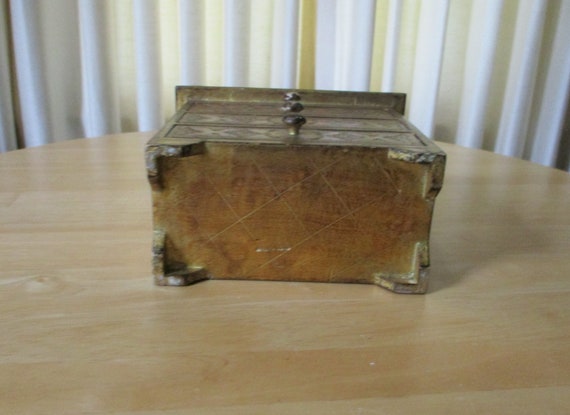 Vintage Florentine Jewelry Trinket Box With Three… - image 4
