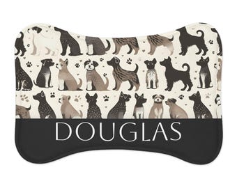 Personalized Pet Feeding Mat - Custom Dog & Cat Bowl Placemat