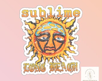 Vintage Sublime Sun Sticker, Sublime Long Beach Sticker, The Story of Sublimes Iconic Sun, Spell Out American, Sublime Sun Sweatshirt