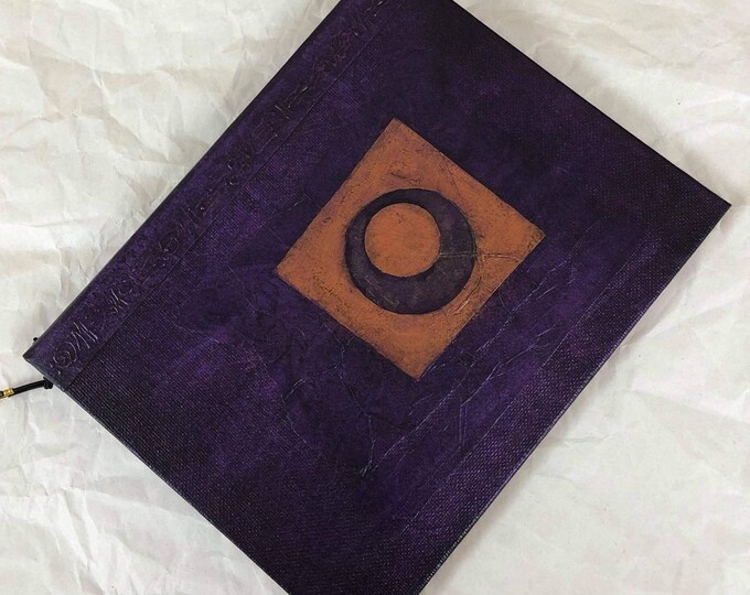 Handmade 9x7 Journal Refillable Violet Lunar Original Traveller Notebook Fauxdori