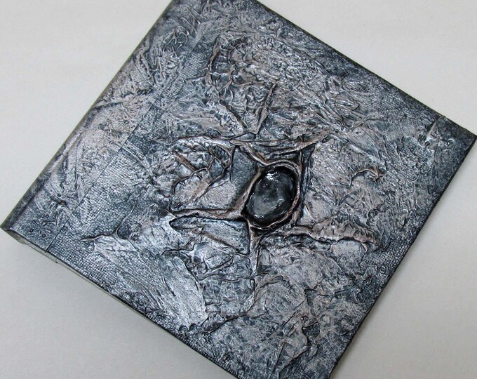 Handmade Refillable Journal Silver jewel Texture 6x6 Original travellers notebook hardcover fauxdori