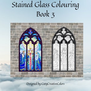 Stained Glass Windows Colouring Book 3