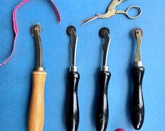 Vintage Pattern Tracing Wheels: Serrated Sewing Marker, Made in England