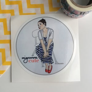 Cute Mignonne French English Sticker Autocollant