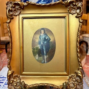 Vintage Framed Print of &quot;The Blue Boy,&quot; by Thomas Gainsborough