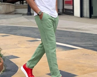 Men's Muslin Joggers: Lightweight Cotton Sweatpants