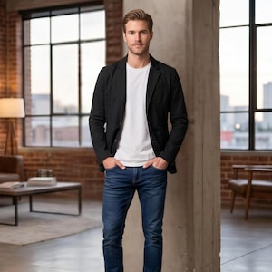 Modern Elegance Meets Everyday Comfort!
Elevate your wardrobe with a touch of modern sophistication! Designed for those seeking both style and comfort, this Slim Fit Button Up Blazer offers effortless elegance for everyday wear.
Featuring plus-size options to ensure a perfect fit for every body type, this jacket is crafted from 100% cotton, making it breathable and providing a fresh feel all day long. Whether you're in a meeting at the office or out for dinner with friends,