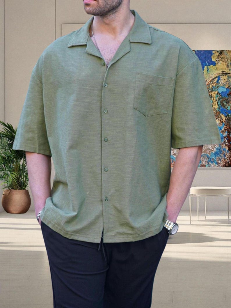 Crafted from high-quality, breathable cotton blend fabric, this stylish shirt offers a soft touch against the skin while ensuring durability. Designed with a relaxed fit, it falls perfectly over the shoulders for that effortlessly chic look. Whether you're lounging at home, running errands, or meeting friends for brunch