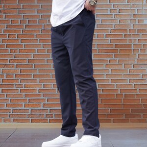 Pantalon droit en mélange de viscose pour hommes : pantalon de survêtement décontracté et confortable image 3