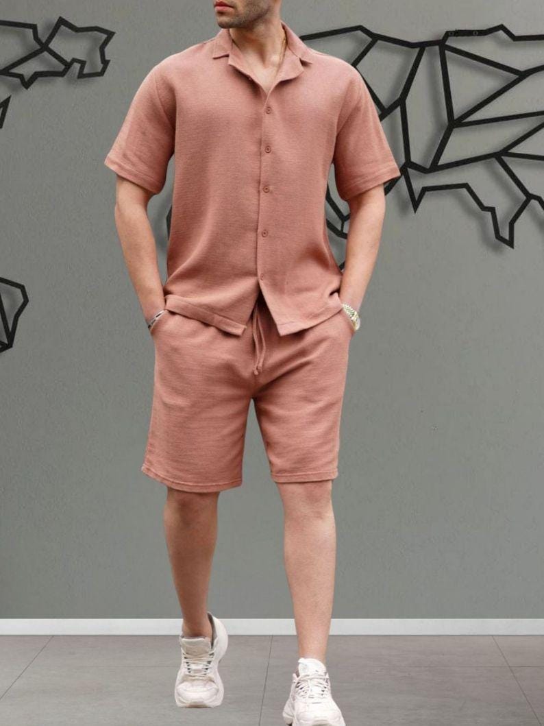 Sommer-Outfit Für Großen Bruder – T-Shirt & Schachbrett-Shorts, Baumwolle