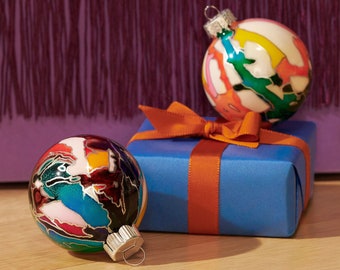 Colorful Hand Painted Contemporary Holiday Decoration