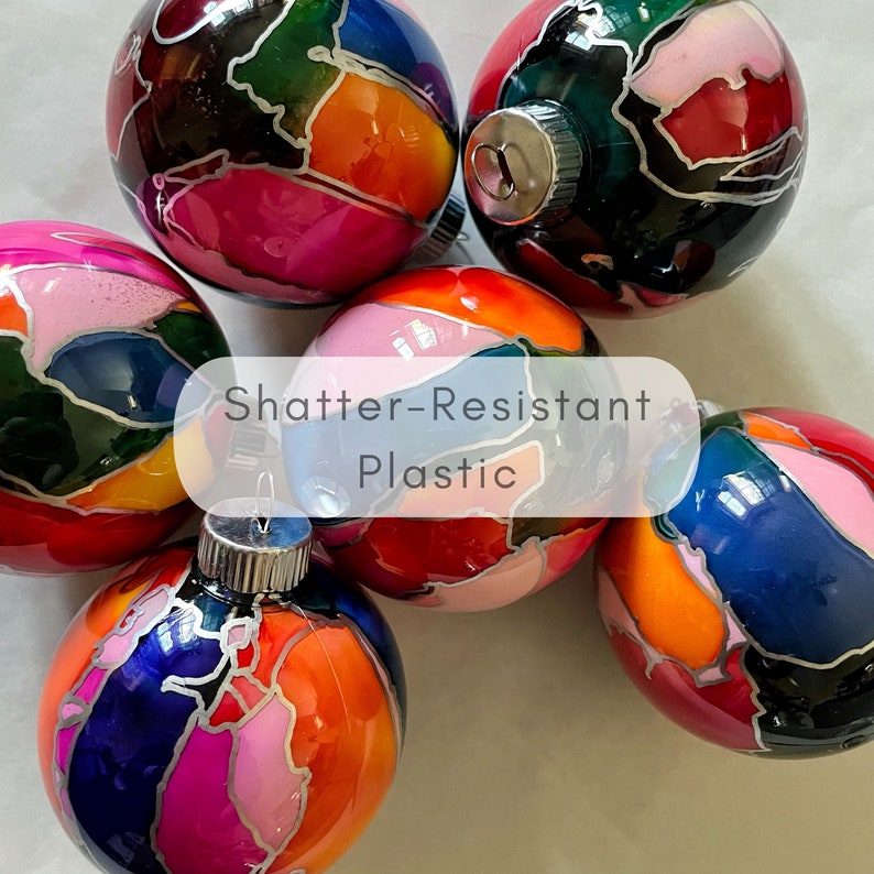 Colorful Hand Painted Contemporary Holiday Decoration image 7