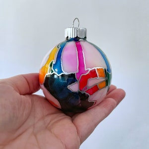 Colorful Hand Painted Contemporary Holiday Decoration image 2