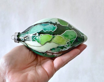 Glass Christmas Ornament - Colorful Hand Painted Holiday Decoration