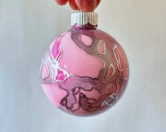 Hand Painted Contemporary Holiday Decoration, Ready to Ship