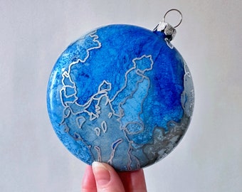 Hand Painted Contemporary Holiday Decoration - Ready to Ship