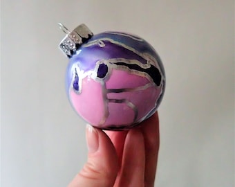 Glass Ornament - Hand Painted, Ready to Ship