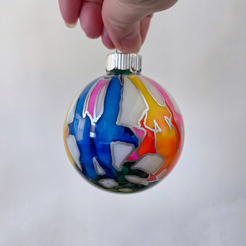 Colorful Hand Painted Contemporary Holiday Decoration image 3