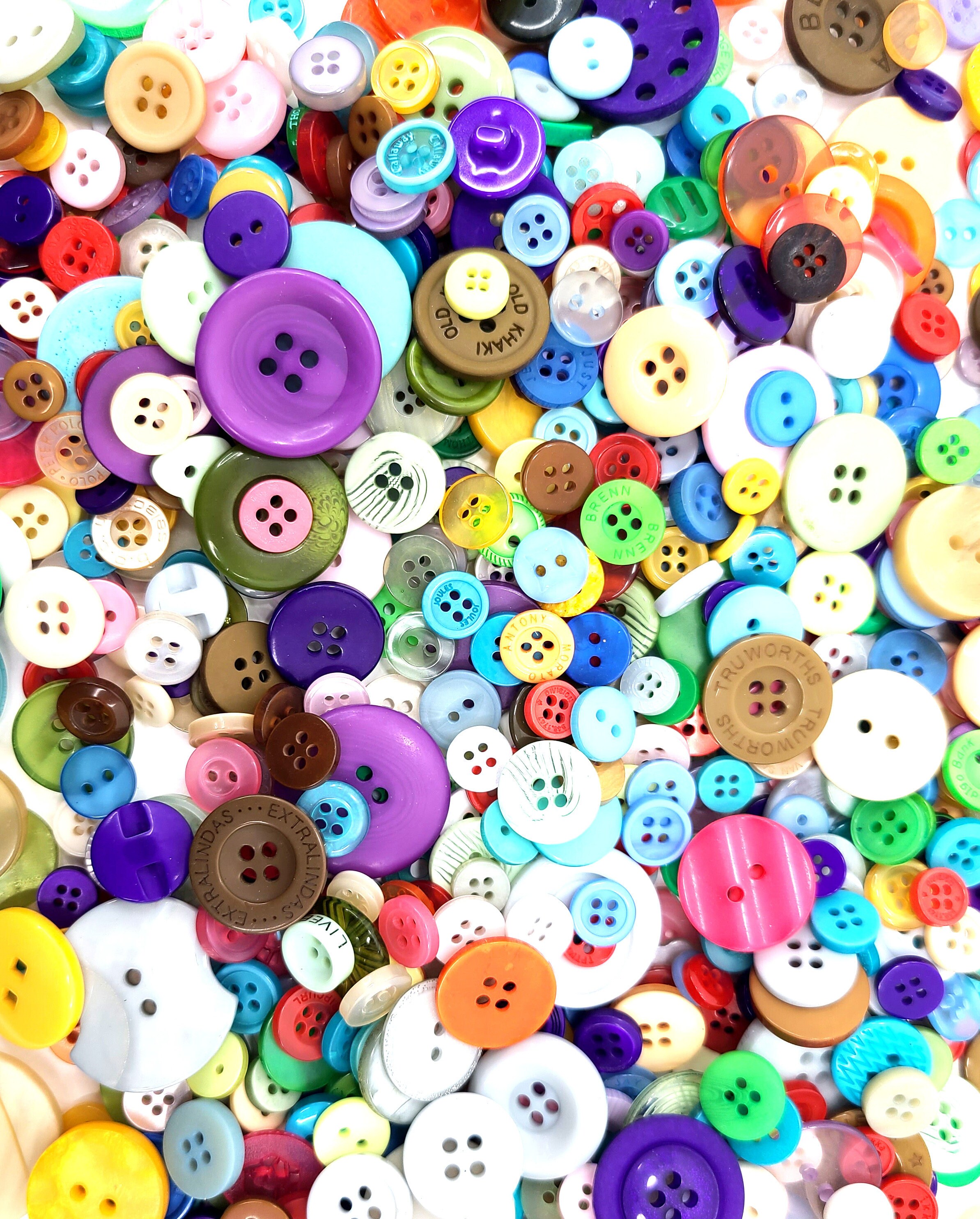 Buttons 800 Mixed Colors Bulk Buttons Assorted Sizes Craft Buttons