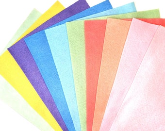 Sizzix Felt Sheets 10 Pack - Pastel Colors - Felt Sheets - 8 1/4 x 11 3/4 Inches - Craft Felt - Cutting Felt - 100% Soft Acrylic - 663022