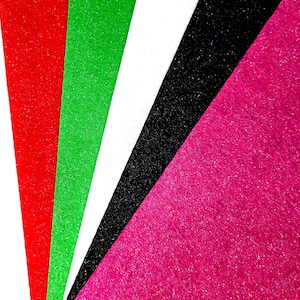 Glitter Stiffened Felt Sheets - Friendly Felt - 9 x 12 - Felt Sheets - Stiff Felt - Hard Felt - Craft Felt - Felt - Sheets - Cutting Felt