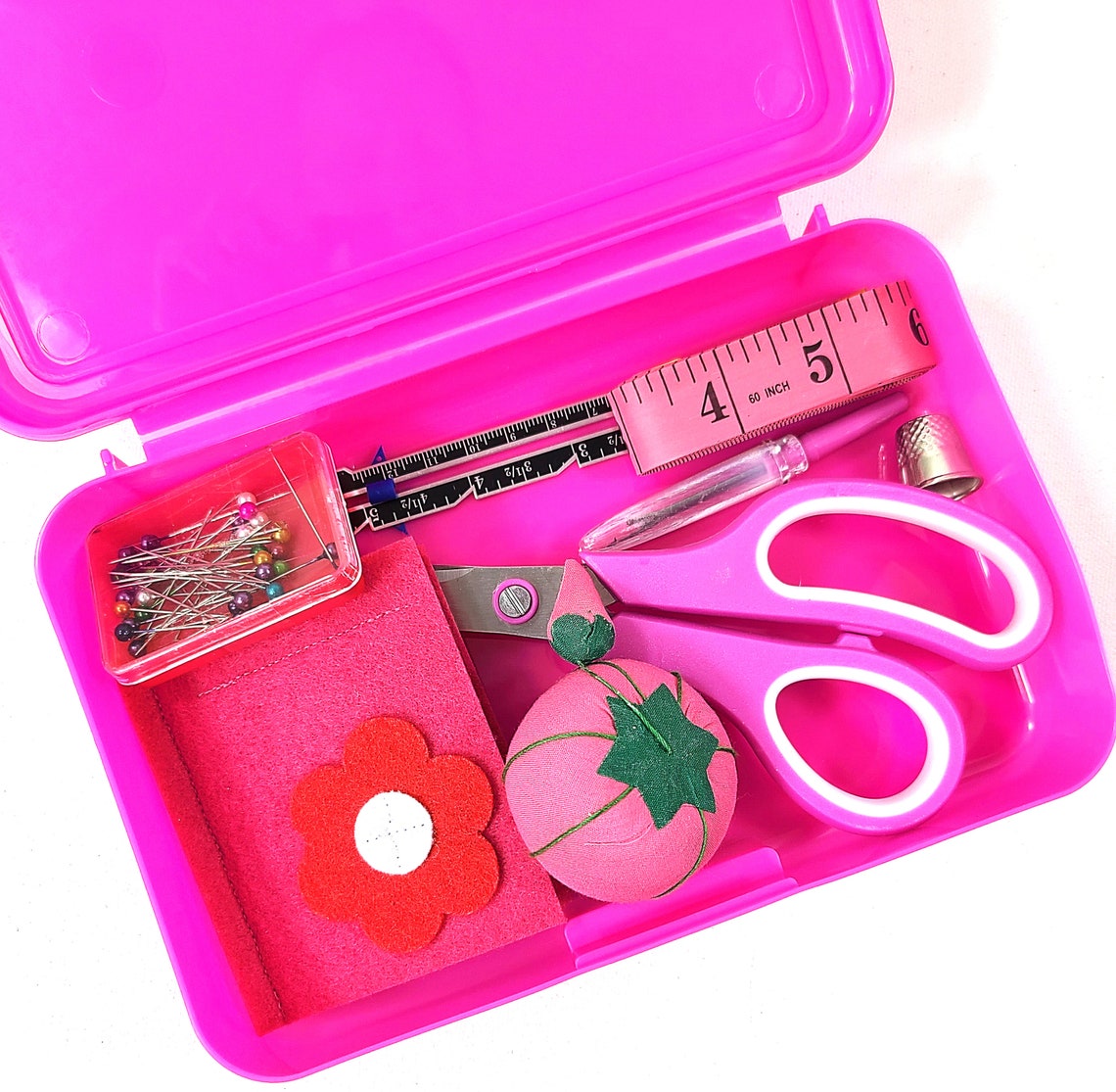 Beginner Sewing Kit Sewing Kit Pink Sewing Supply Kit Etsy
