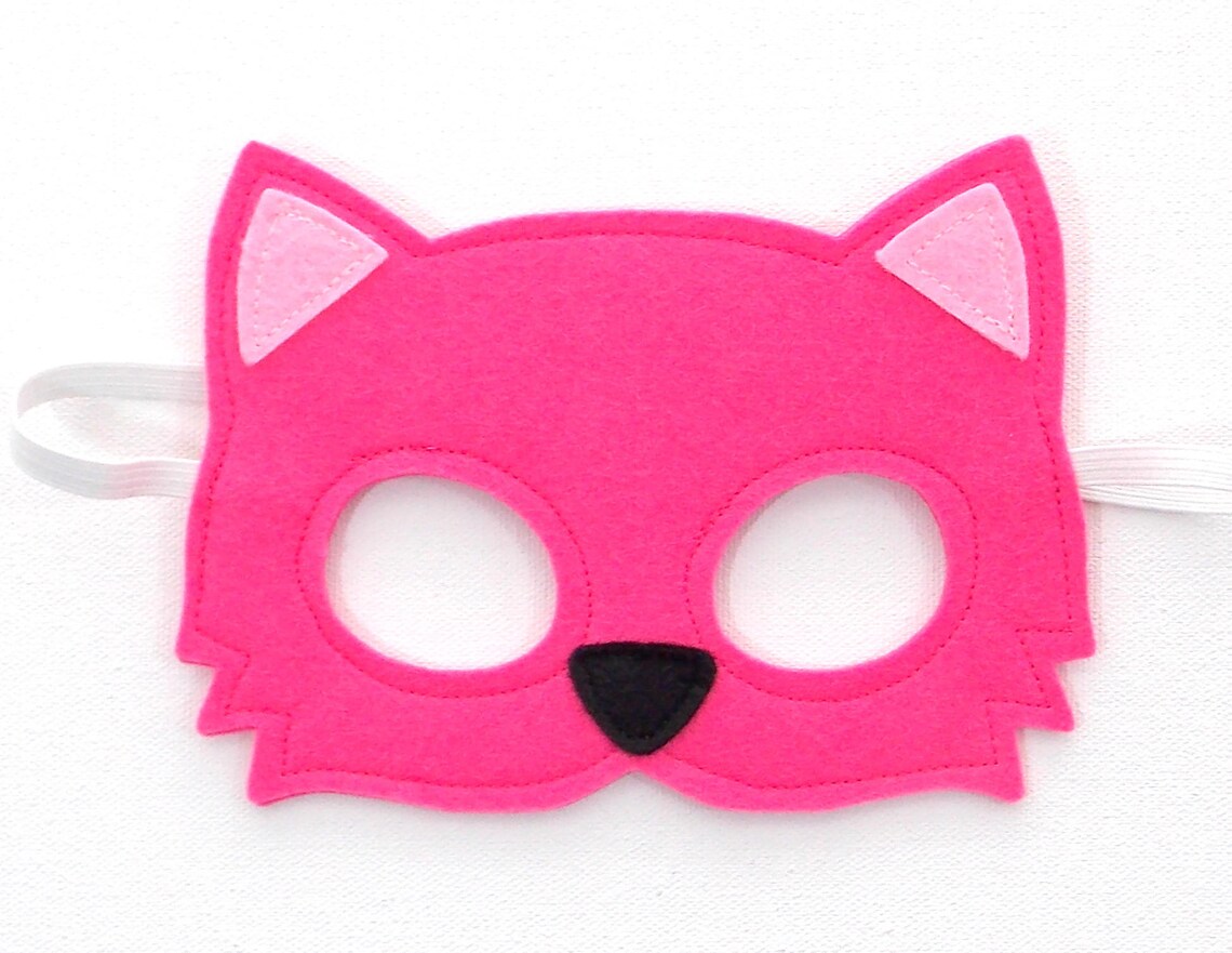 Pink Cat Masks Party Pack Cat Costume Masks Kid’s Mask | Etsy