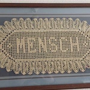 Custom Handmade Crocheted Name Doilies - Gift -  Name Doily - Personalized Doily - Custom Cr    ochet Name - Custom Letters -Gift