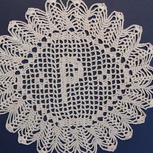 Custom Crocheted Initial Doilies P image 1