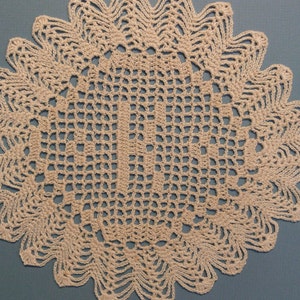 Custom Handmade Crocheted Initial Doily  "K"