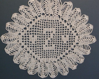 Custom Crocheted Initial Doily  "Z"