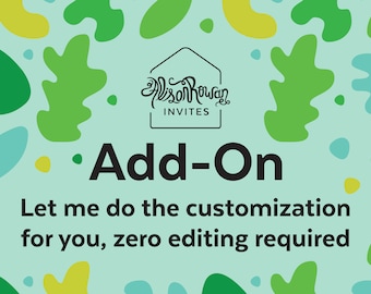 Invitation Template Customization Add-On