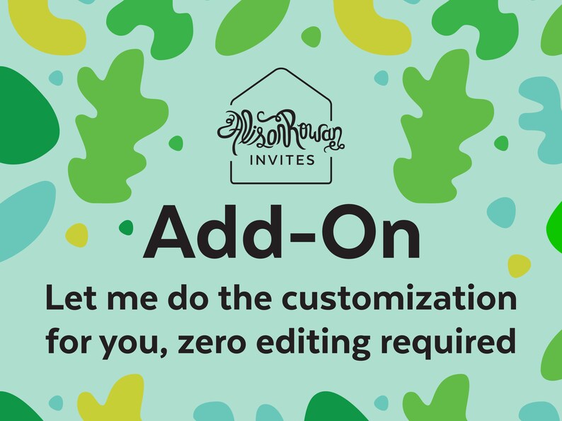 Customization Add-on - Etsy
