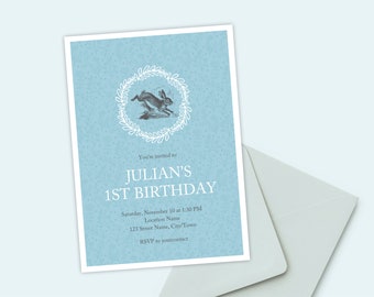Peter Rabbit Birthday Invitation | Bunny Baby Shower Invite (Digital Template)