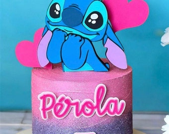 Personalized Stitch Cake Topper - Birthday Party Decor