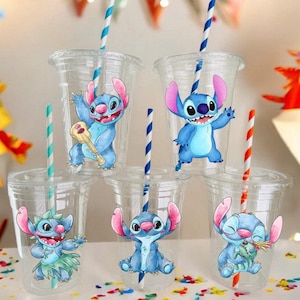 Stitch Birthday  - Party Cups – Birthday Supplies, Themed Party Favors - Disposable Cups for Kids