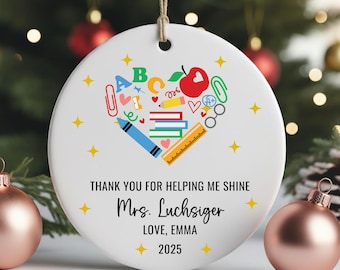 Adorno personalizado para el maestro: regalo de agradecimiento para el maestro