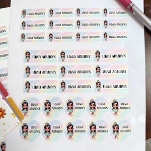 Kids Name Stickers - School Labels for Kids - Back to School Gifts - Waterproof Preschool - Daycare Name Labels